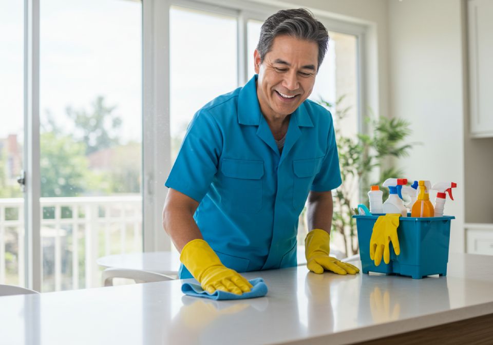 Clean modern living room